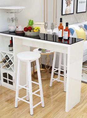 家用吧台桌客餐厅厅隔断柜酒功能柜欧BUJ式多小酒柜吧台桌靠墙玄