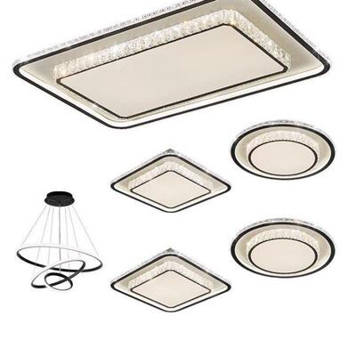 led12822晶吸灯轻奢大气客厅灯代简水约现长方形卧室灯餐厅灯顶具