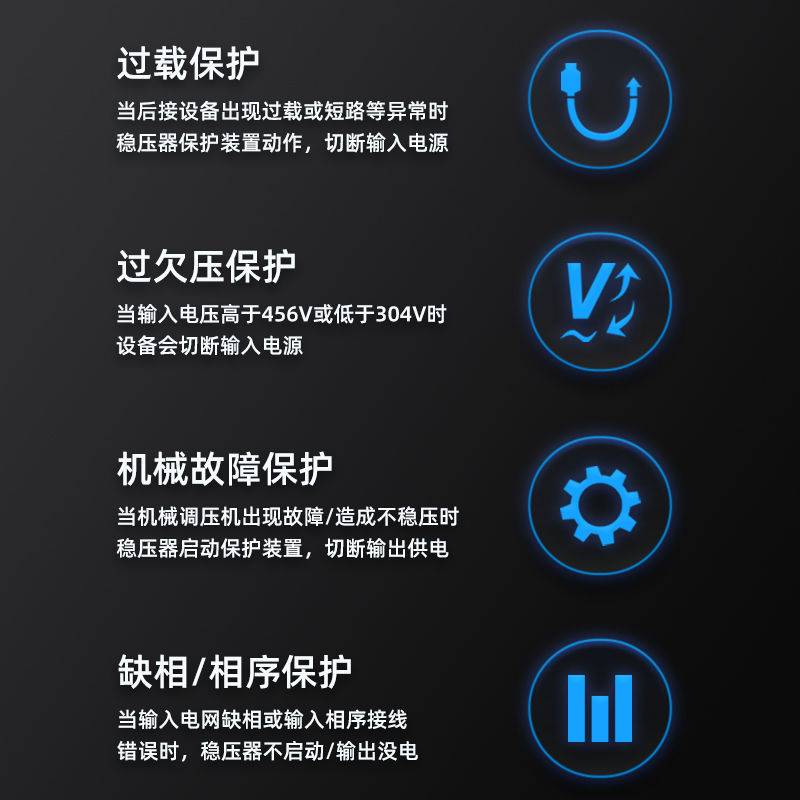 9P1E 三相稳压器全自动380v补偿铜柱式大功率600kw电源家用空