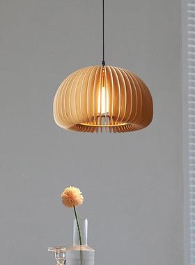 v网inta质ge日式复古餐厅吊灯创意598木卧书室房个性红南瓜灯饰灯