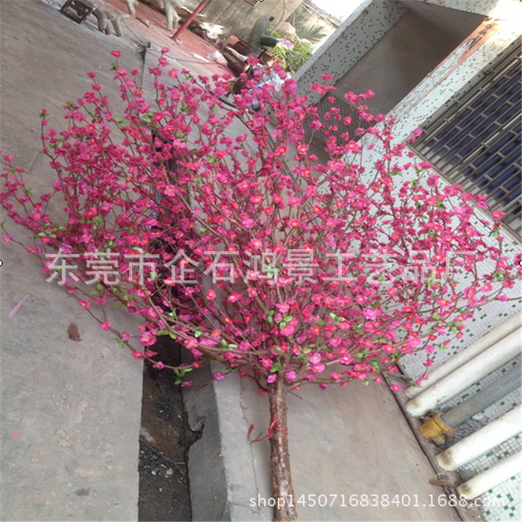 仿真桃花树 仿真柏树盆栽 大型 梅花树 包柱子仿真树 仿真植物厂