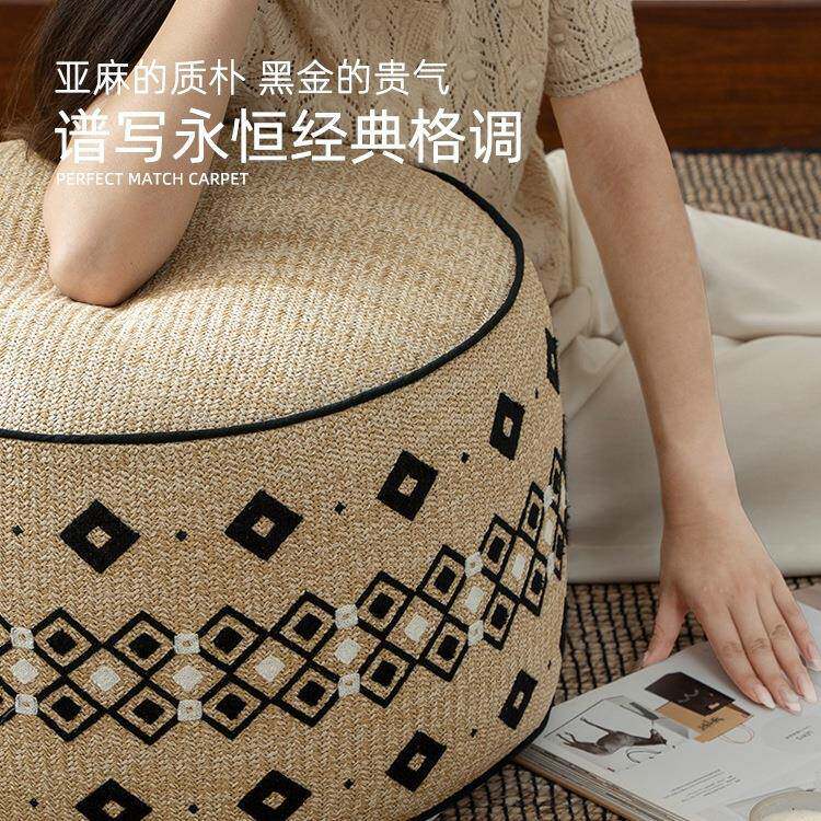 复古FS759185坐墩客厅地地上坐垫小毯凳子法蒲团榻沙榻米懒人式阳