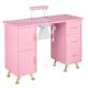 粉色美甲656桌双层甲台店带储物柜美甲工作台美甲甲桌美修甲指台