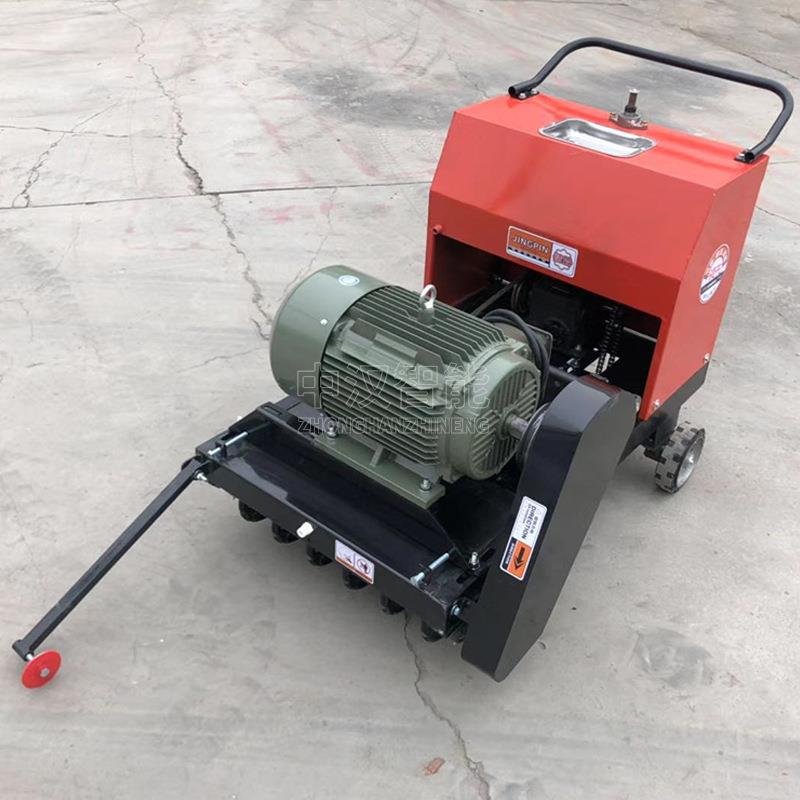 牛场刻纹打MUL机电动自行走牛棚刻槽机刻牛厂防滑刻沟槽机马路纹