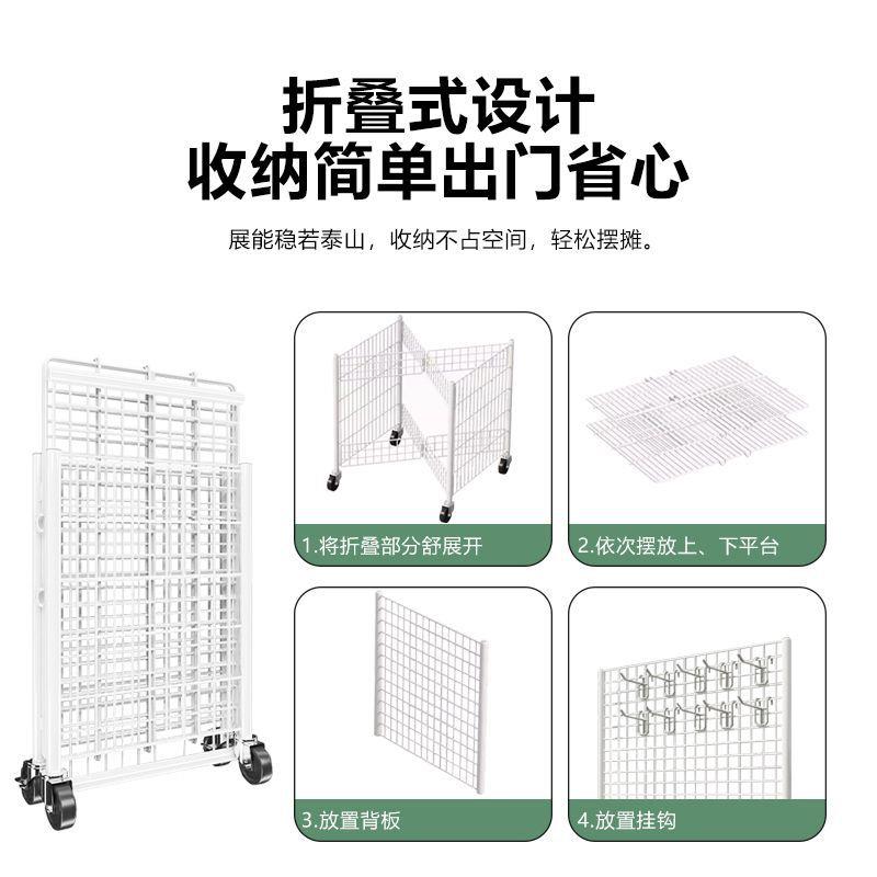 甜加粗冰方管摆摊小推52车可折叠粉品车货架花寿司夜市移动出摊包