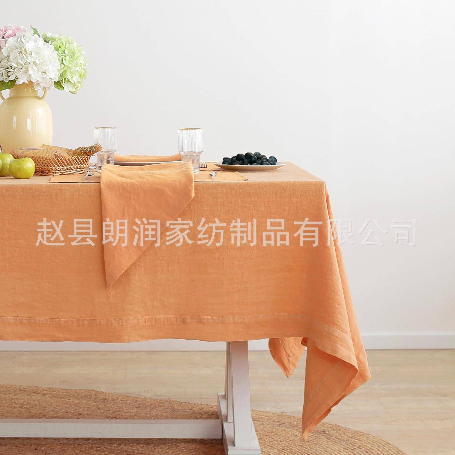 桌复古亚加厚布麻中风VNU书茶几国砂洗桌布