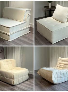 跨境真压空缩沙可可躺折XJV叠单人发沙发椅豆腐块懒人休闲榻榻米