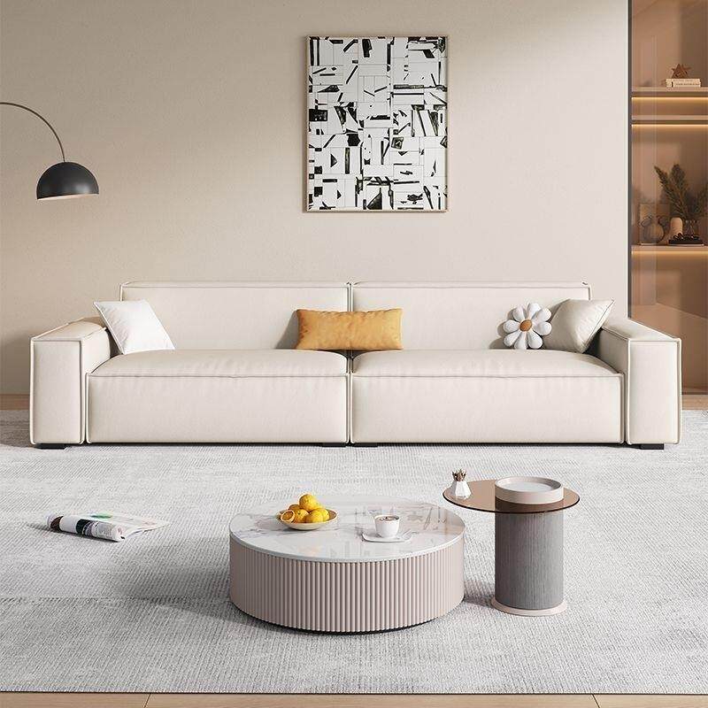 极简奶油风豆腐块沙发客厅TOS简款约现代排发网红猫抓皮沙艺直沙