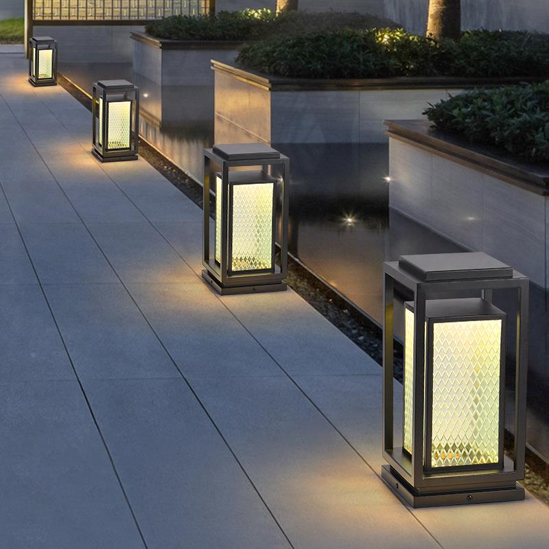 太阳能草灯户外防水柱灯现MF-CPD24代约观景灯花园庭简院坪灯别墅