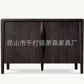 H美23式 乡村复户实木餐边柜R入玄关柜家用储物柜收古纳柜