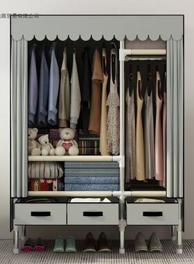 布柜粗加加固布艺小号单人卧出租房VYR宿舍室衣收纳家用简易组装