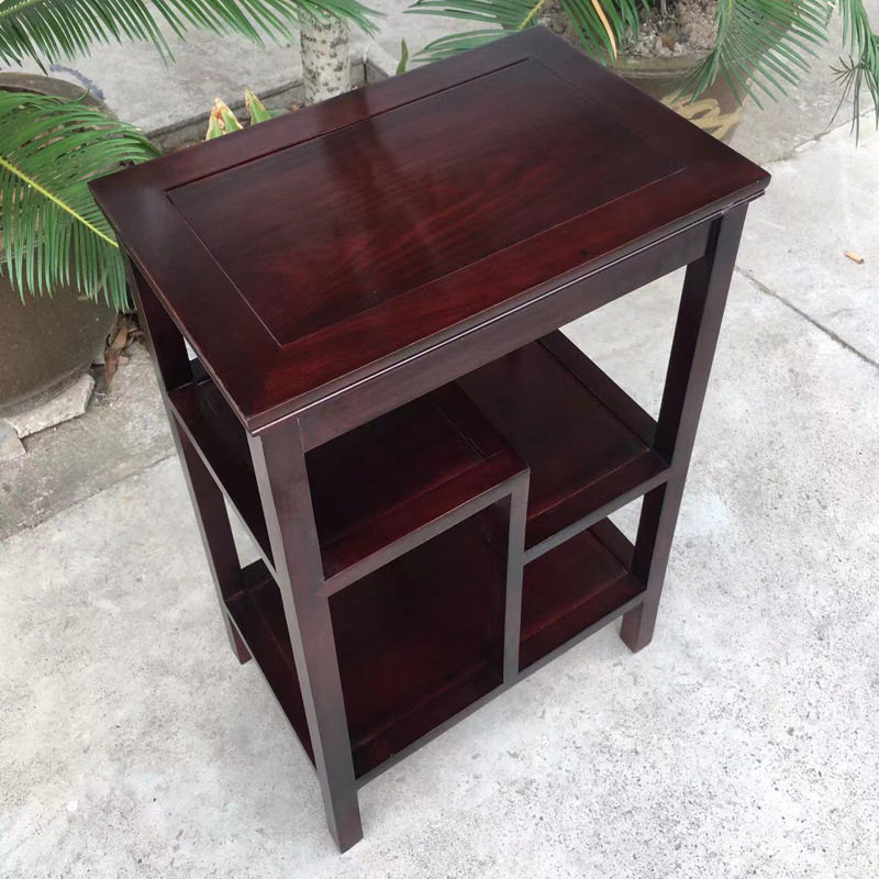 花梨木茶几茶几边几茶边柜中式茶水架实木鸡翅木小置物架角几