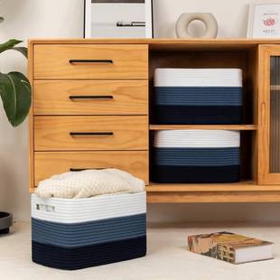 储物篮玩具编织篮收纳教架篮婴室儿方室托儿所篮可爱形绳篮ZYL3包