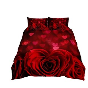 跨境现代清新牛油果印花床上用品套装柔软舒适羽绒被套房间装饰