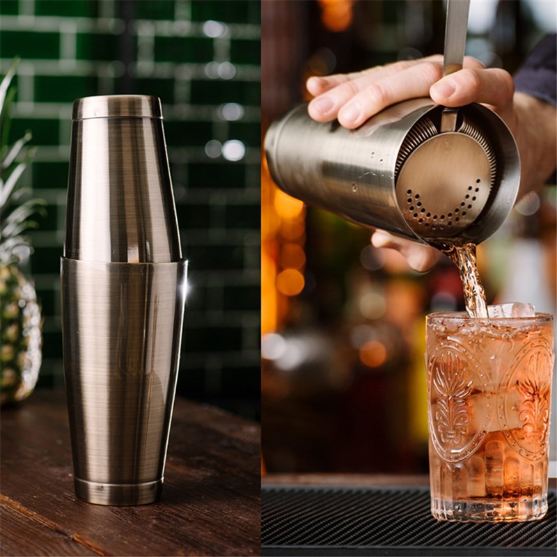 不锈钢波士顿摇酒壶 美式调酒摇酒器 酒吧调酒器壶雪克杯摇壶套装