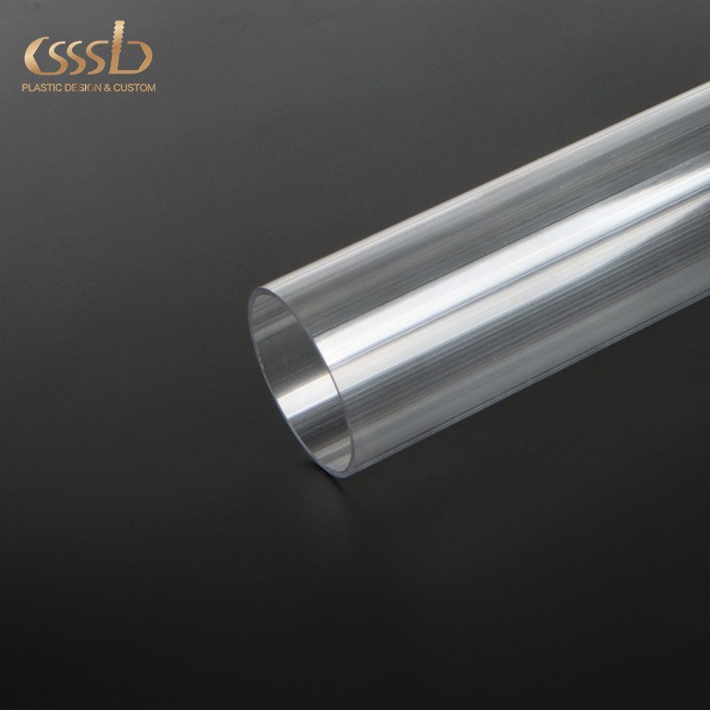 PC透明管薄壁包装用管盒两条可加堵头外贴膜保护用无拉丝无麻点