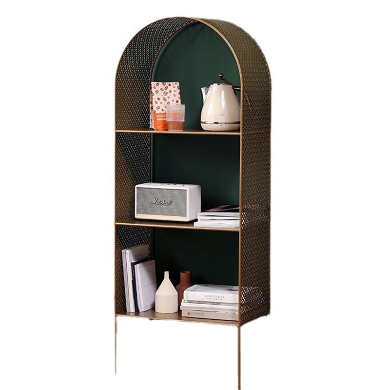 简约丹麦设计铁艺书报架客厅沙发边落地置物架三层展示书架