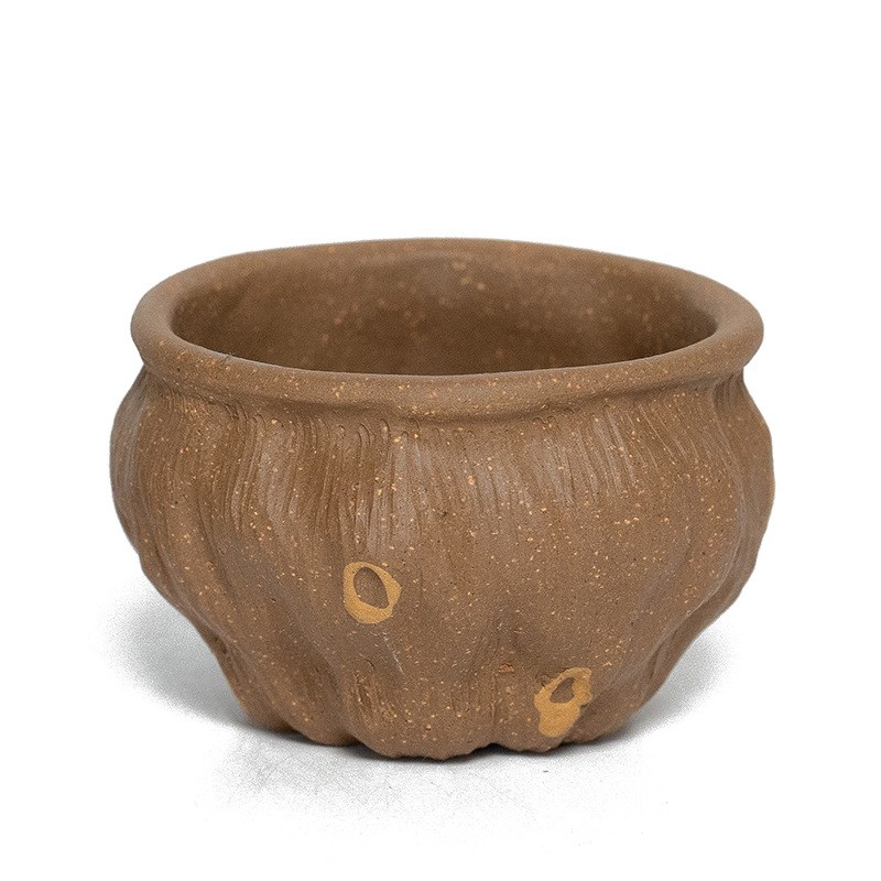 宜兴紫砂手工降坡主人杯品茗仿生荷叶树桩供春小杯子茶具配件