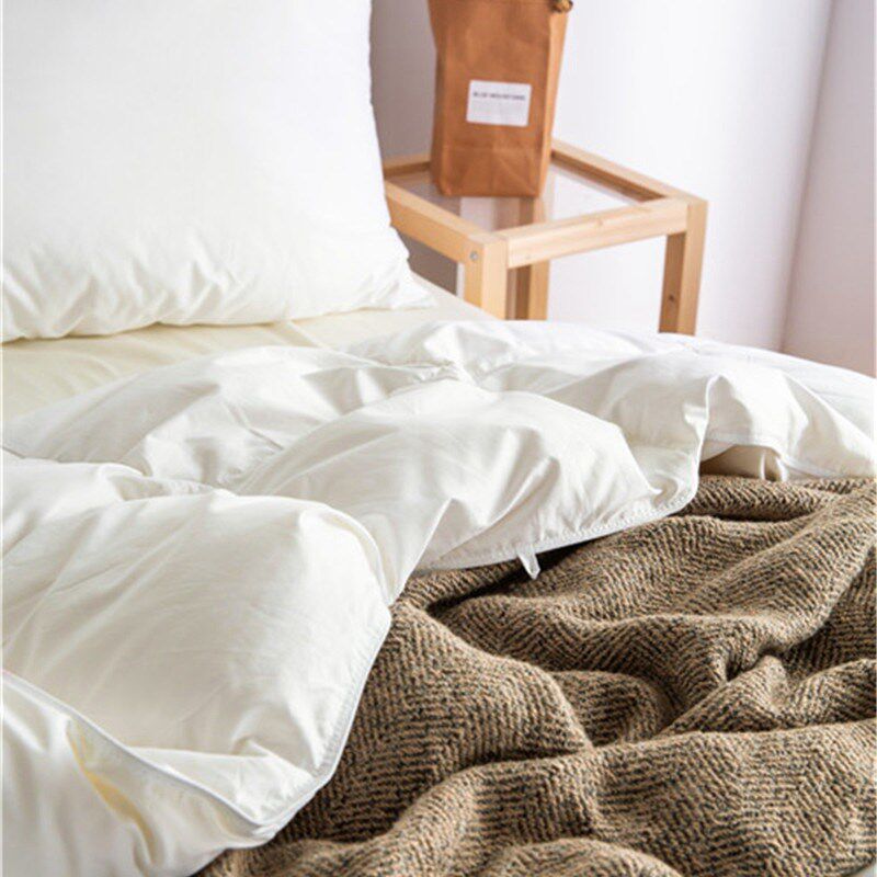 日式80s柔赛丝贡缎羽绒被壳单层 自充羽绒被半成品鹅绒被内胆芯