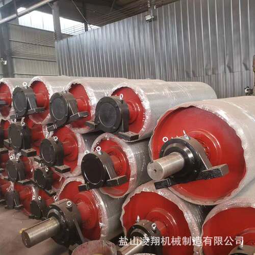 不重锈无GGS动包胶滚筒型传输带输送机改钢向滚力筒双排传动铸胶