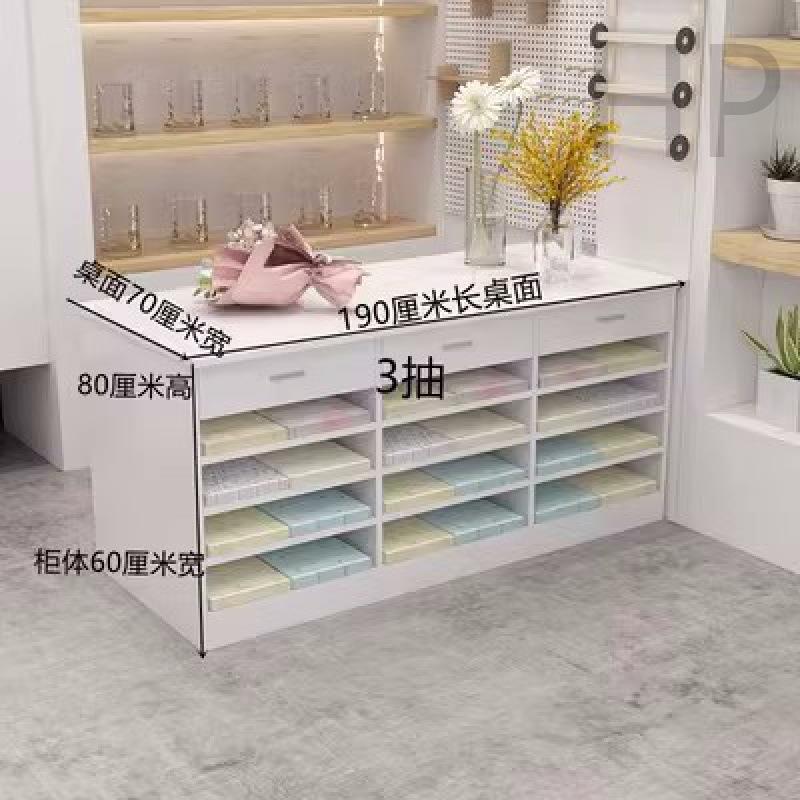 多示功店能操作台插MAE花展台包装纸收纳柜鲜花花屉架抽式工作台