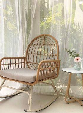 摇椅阳WHS摇台休闲藤户椅家用懒沙人发单人客厅摇椅外大人躺椅摇