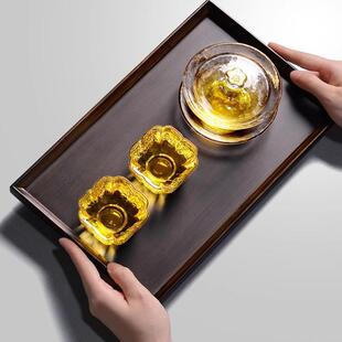 胡桃木托盘长方形款竹ORB木质茶盘盘茶水盘商用新式茶水大号中竹