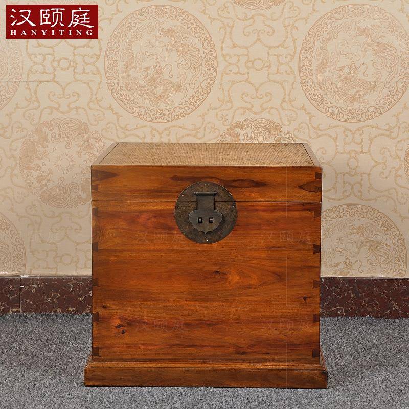 香樟木字箱子全窗实木储物收纳画箱衣婚GHJ嫁箱床头柜角几新中式