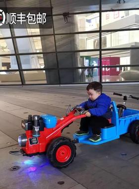 电贝多玩奇儿童迷你东方红手扶拖拉机充动汽车可坐电男女LLV宝宝