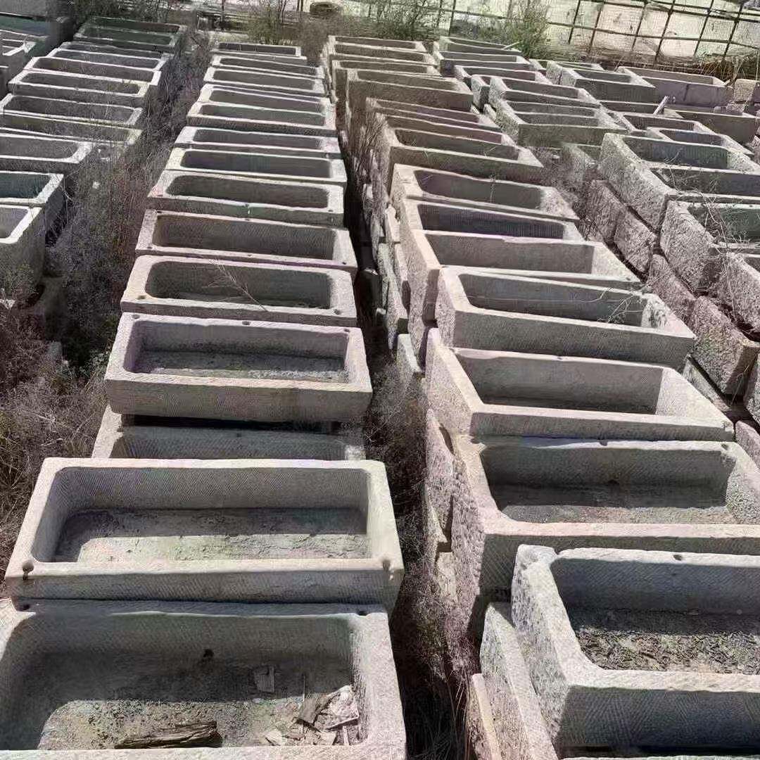 缸老旧06889石庭槽鱼养鱼石头花盆种花院小石槽流水组合间猪槽民