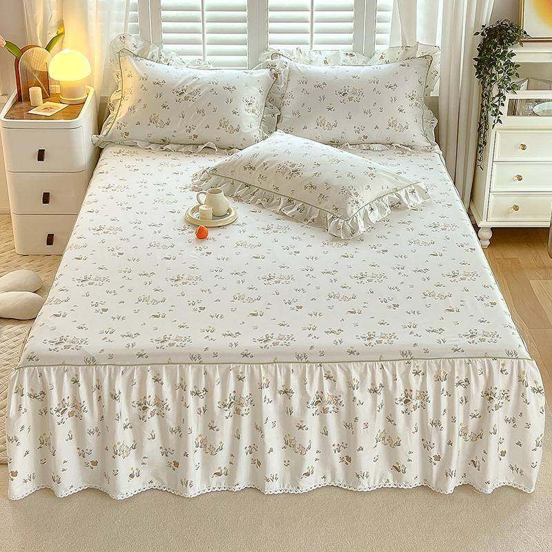 公棉床裙式风床罩单件主FS757110米8床1防滑蕾丝花边床套2m春夏床,床上用品,床裙,淘宝优惠券,粉丝福利购,淘宝优惠卷