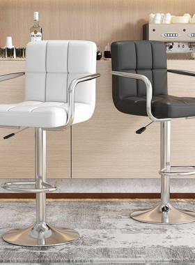 吧台椅升子家用简约舒适酒吧椅旋转可椅现66290代靠背高脚凳吧带