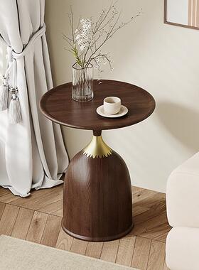 胡桃边几小桌22406子茶几沙发柜圆网迷你小桌红客边厅角几出租屋