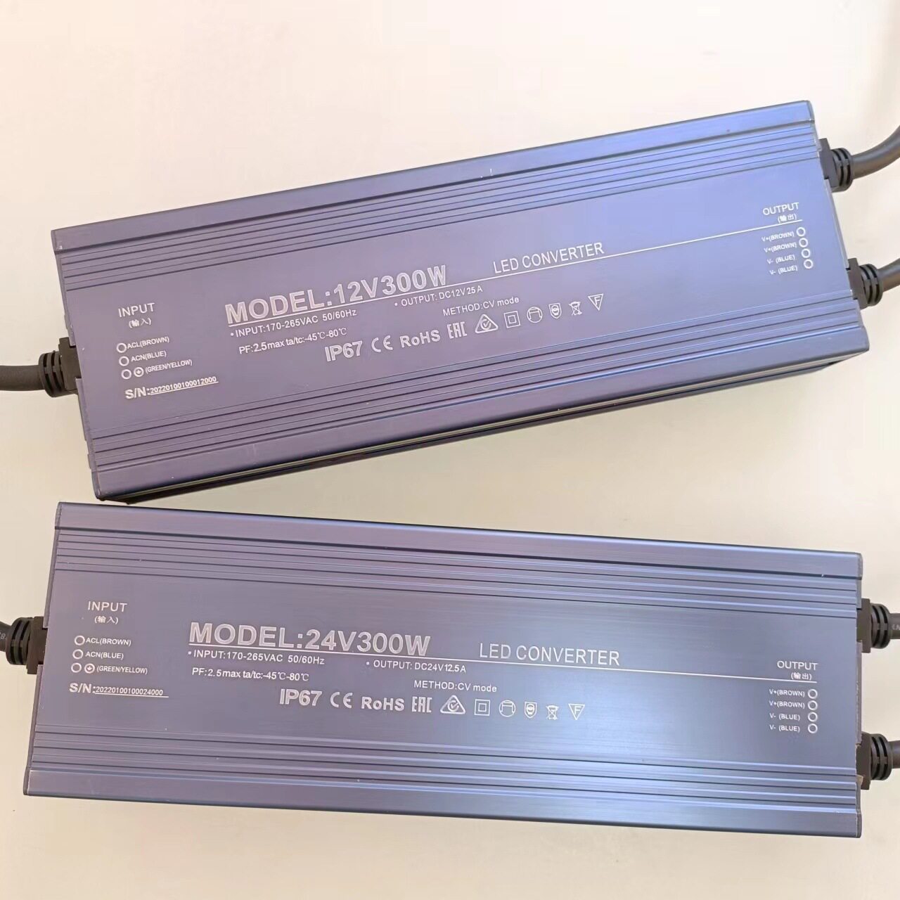 工业12v24v防水电源IP67户外亮化工程广告Waterproof足功率电源