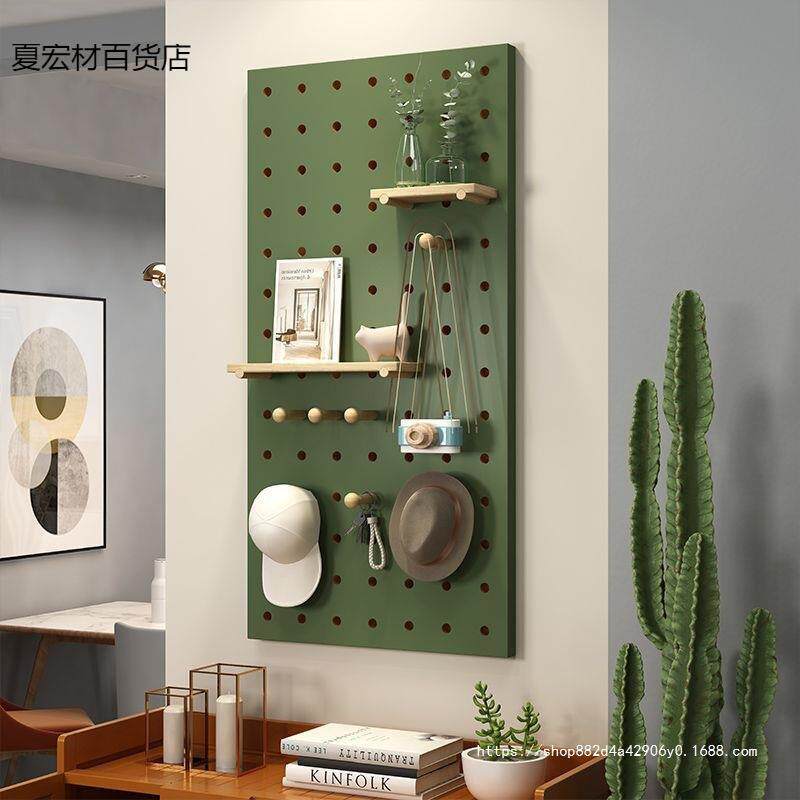 RWS洞板实洞墙上置墙物架木质墙壁木挂墙书架隔板收纳架挂板玄关