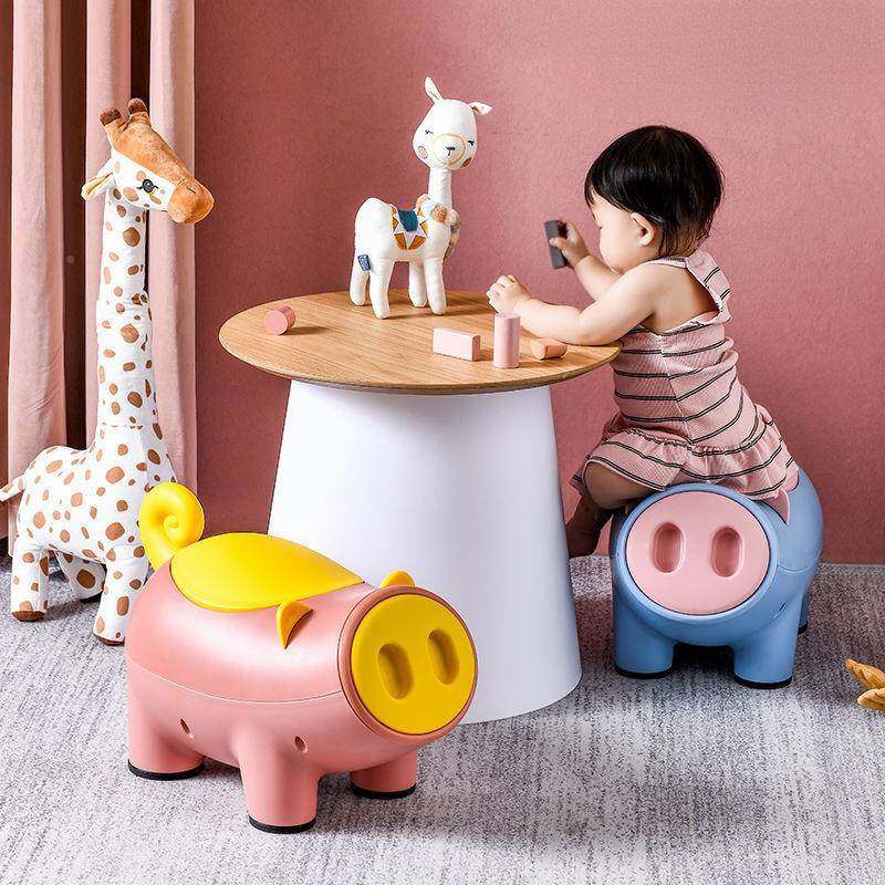 儿童玩具321料收凳纳可坐人塑收纳箱萌萌猪卡通宝宝多功能储物凳,收纳整理,收纳凳,淘宝优惠券,粉丝福利购,淘宝优惠卷