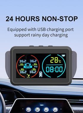 T1屏4间温度显示大胎压监测51609器内置外置车通汽用无线太时阳能
