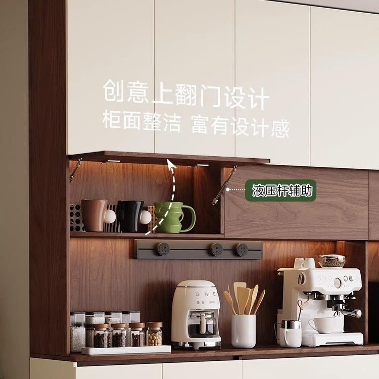 定制NF实木餐柜墙一体储物柜茶水柜靠置物收纳柜酒E柜高柜边F997T