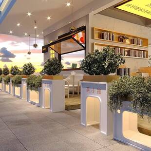 户外不钢589花箱组合场小区外商摆铁花槽室外街道市艺政锈花箱花