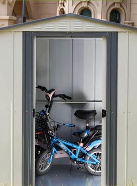 户外工具房时院储物房花园物房临AL100486组合铁庭皮屋室外杂简易