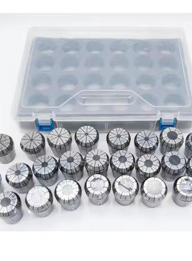 ER筒夹套透装ER1夹头er116/20/2/32弹簧夹5VLH头明塑料盒铣夹头套