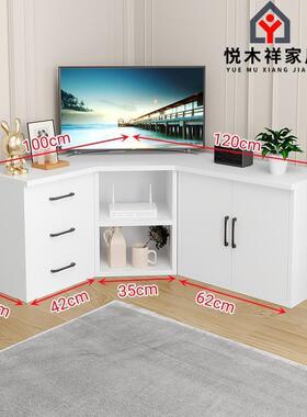 墙角转角电视家DQG用农村直角柜客柜卧室厅拐角边柜转角合组电视