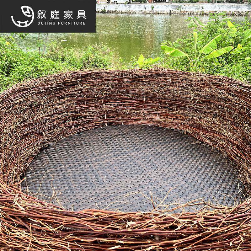 户巢休闲17103藤编鸟室外景区外创意网拍照打红卡道具民宿酒店藤