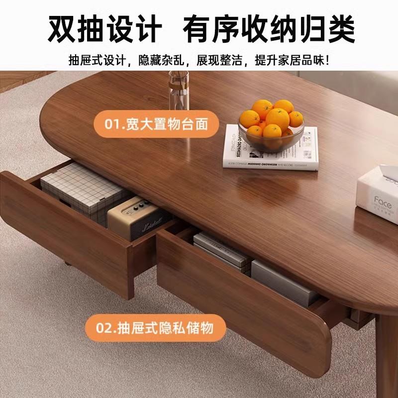 茶几客家用YNQ小户型现桌代约小子2厅简025新款简易实木芯沙发茶