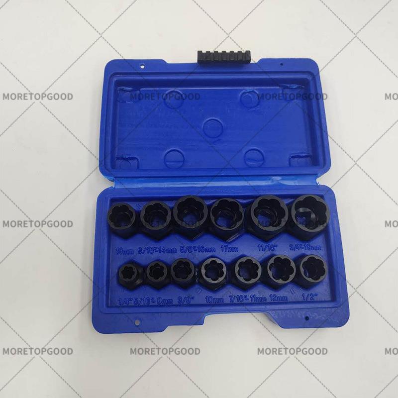 13pcs套装螺帽取出器破厂螺损PLF残缺螺丝母出取器家断丝取出器