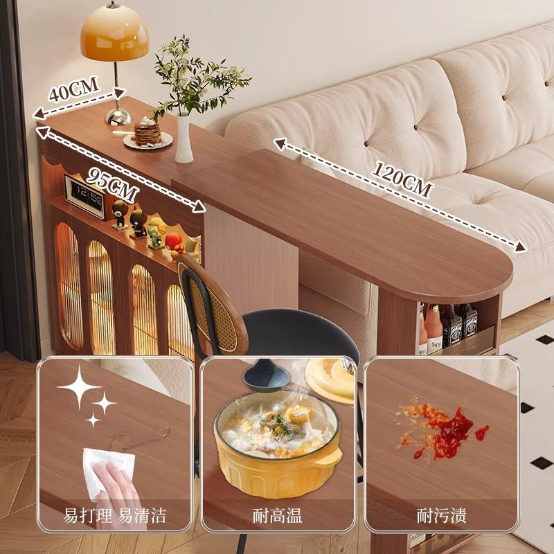 bky5小型实2木DGV酒柜厅靠墙2客0新款隔断法式玄关柜伸缩吧台餐边