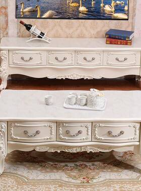 5欧式茶几电视柜组合功能客厅长N方形茶几简约现代UFF户小型创多