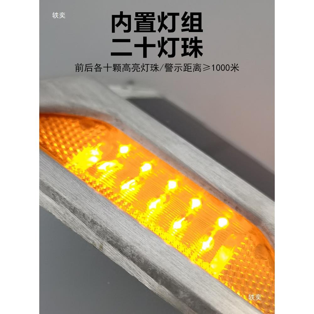 太阳能铸路铝道灯钉ENJ公路夜间指示灯反光反道钉面凸起警示光轮