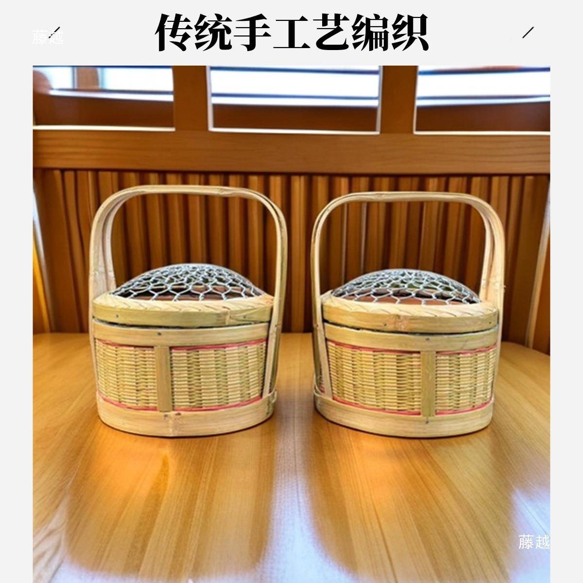 编tlznfgfg纯手工竹烤火笼冬季人取暖家用火笼村老手提老农烘笼烤
