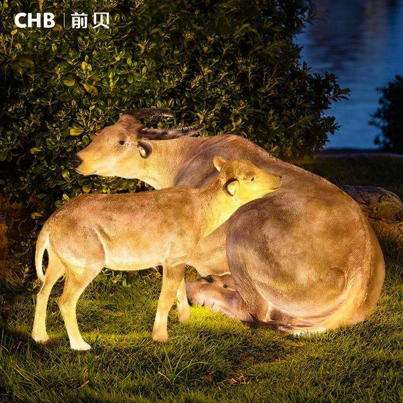 景观饰装E牛动物灯户HTN外防水公园广场商场大型游乐场水牛造型DL